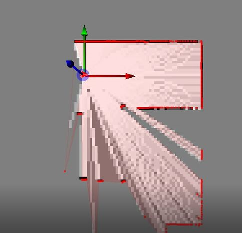 将机器人控制到离一面直墙若干米的位置，面朝直墙，如下图所示。